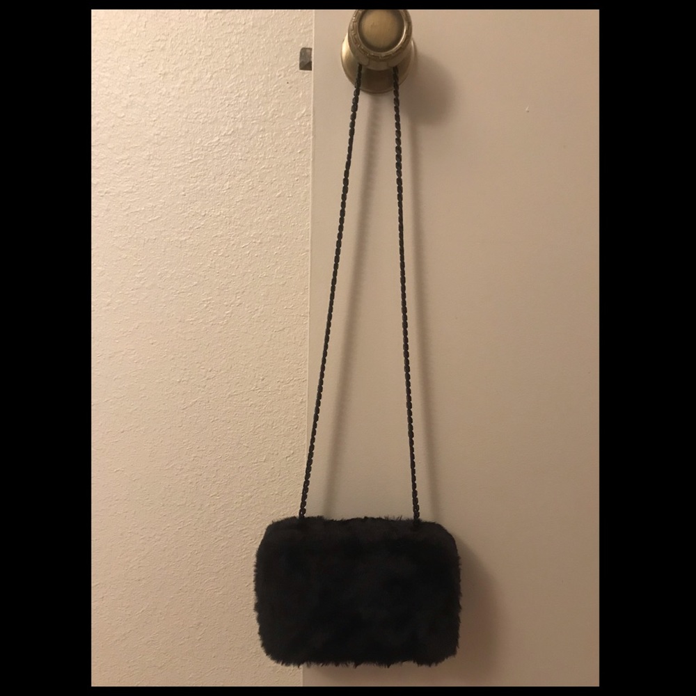 Sam Edelman Faux Fur Hardcase Crossbody Bag